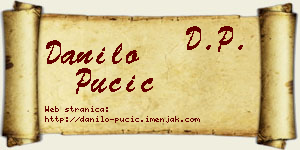 Danilo Pučić vizit kartica
